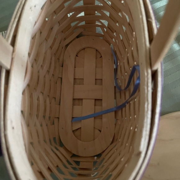 Longaberger Woven Basket with Blue Accents - Picture 11 of 12